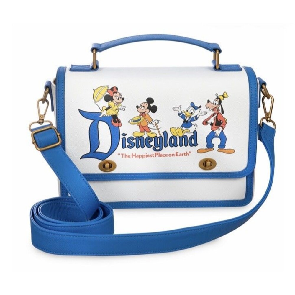 Disneyland 70th Anniversary Loungefly Mickey Friends Vault Crossbody Bag NWT